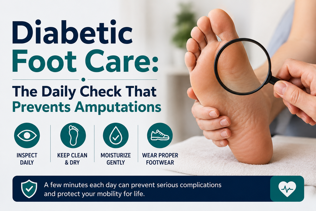diabetic foot care daily check routine