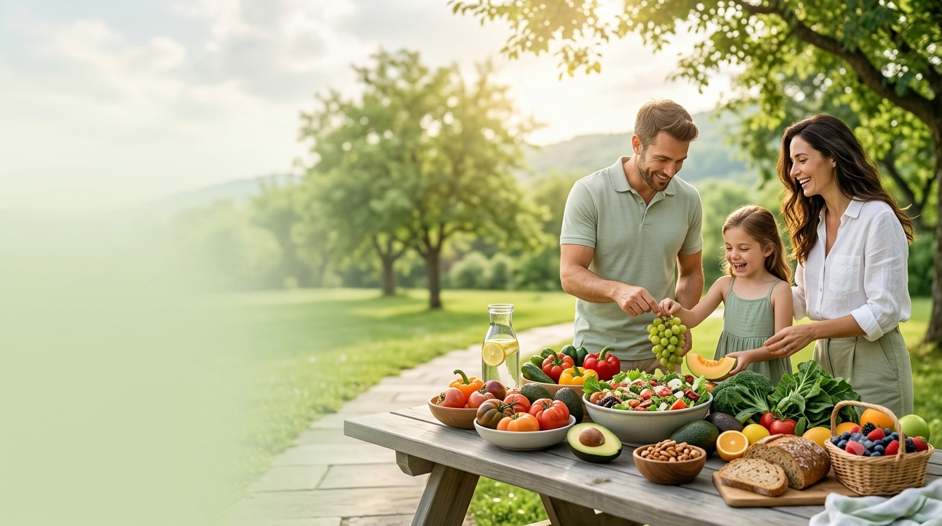 Healthy lifestyle family